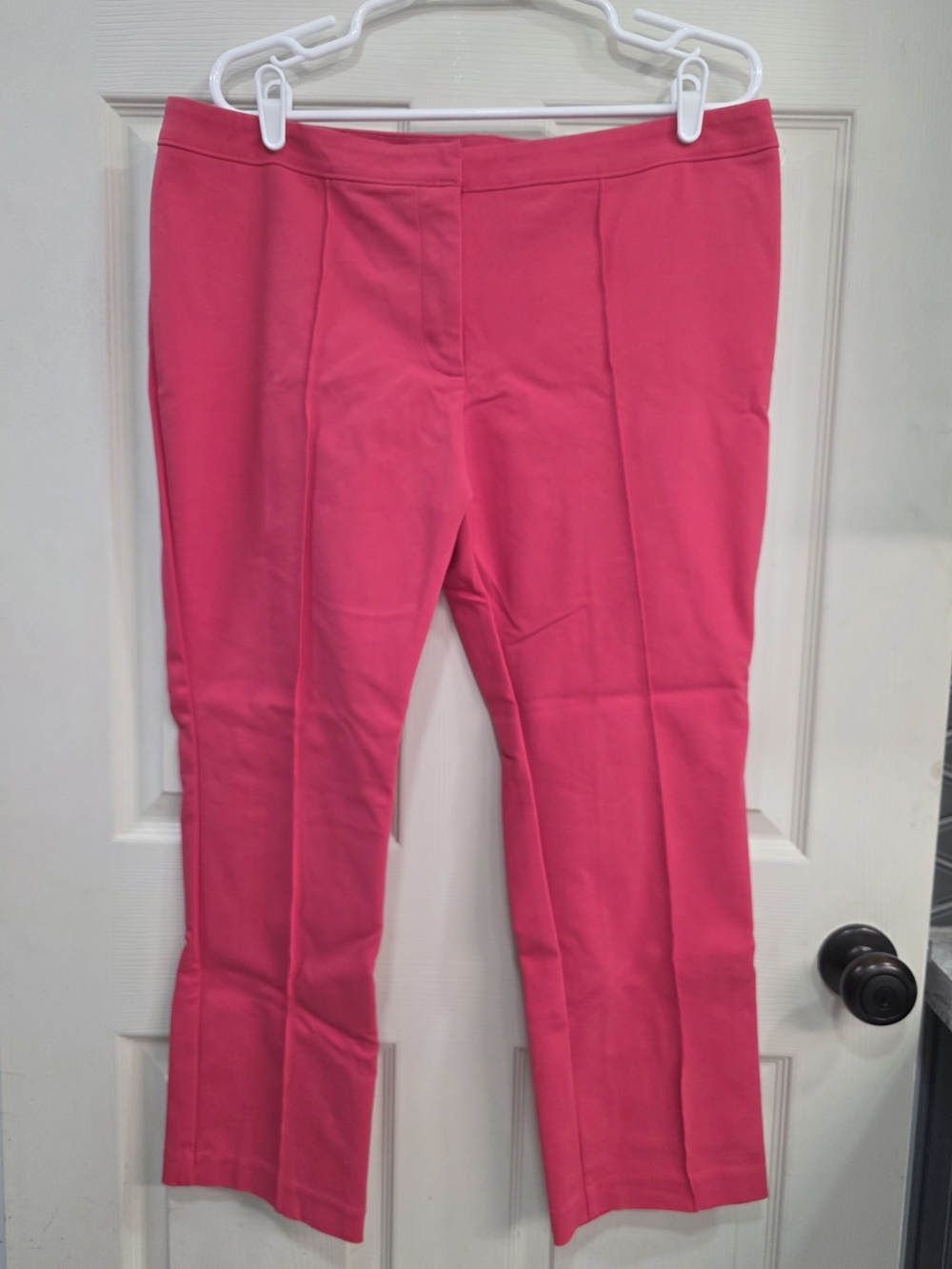 Nicole by Nicole Miller Hot Pink Cropped Slim Pants